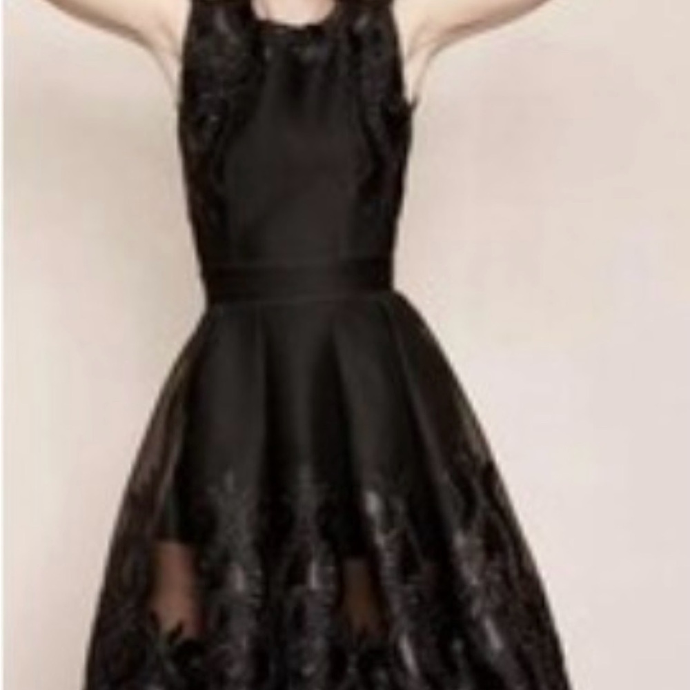 Maje Black Embroidered Dress size 3 NEW (bought for $550)